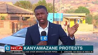 Angry residents have been looting shops and blocking roads KaNyamazane