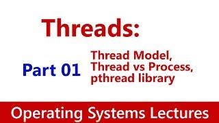 Operating System #33 Threads: Thread Model, Thread vs Process, pthread library
