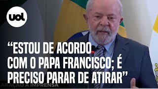 Lula conversa com papa Francisco sobre Guerra na Ucrânia: ’Ninguém aceita uma nova guerra fria’