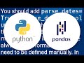 Can pandas automatically read dates from a CSV file?