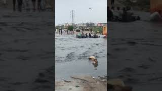 Korangi Crossing Nadi me selaab | Causeway tabah hogaya #shorts #korangi #causeway #naddi #shorts