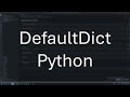 Default Dictionary - Python