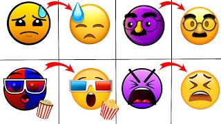 All Geometry Dash Faces As Emojis MEGA MIX Compliation part 2