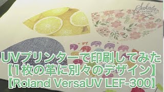 UVプリンターで印刷してみた【1枚の革に別々のデザイン】（Roland　VersaUV LEF 300）