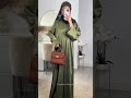 green abaya with matching shawl matching accessories