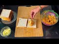 फक्त 2 मि.मध्ये तव्यावर बनवा बाजारात मिळणारे पिझ्झा ब्रेड सॅण्डविच sandwich recipe