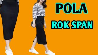 cara membuat pola rok span belah belakang [untuk pemula]