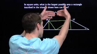 MATHCOUNTS Mini #45 -- Maximum Area of Inscribed Rectangles & Triangles