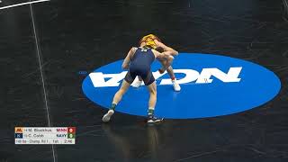 Michael Blockhus (Minnesota) vs Casey Cobb (Navy) 2021 NCAA Wrestling Championships Round 1
