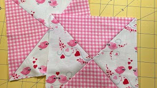 Hourglass quilt block tutorial