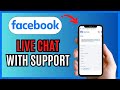 How to LIVE CHAT with Facebook Support 2024!