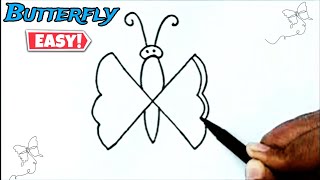 🦋Butterfly Drawing Easy | Butterfly Sketch | Butterfly Pictures To Draw | Butterfly Drawing