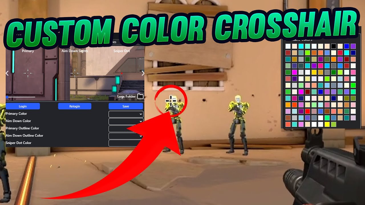 CHANGE Your VALORANT CROSSHAIR Color To Any Color TUTORIAL - YouTube