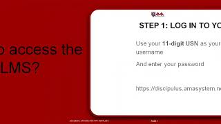 How to Access the LMS 2021