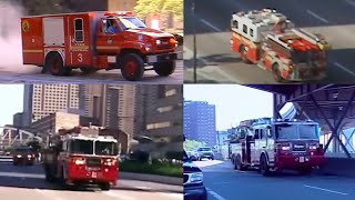 Footage Compilation of FDNY Units and Emergency Vehicles Responding on 9/11 Part 1