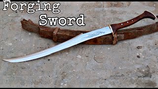 Forging Sword from leaf spring -Sword making