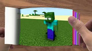 FLIPBOOK   Monster School  WORDS STORY CHALLENGE   Minecraft Animation011