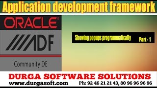 Application development framework(ADF)||Showing popups programmatically Part-1