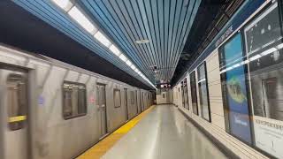 TTC Northbound Line 1 Train Departing North York Centre Station