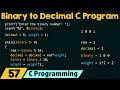 Special Programs in C − Binary to Decimal Conversion