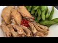 超簡單 三個步驟 醉雞翼 鴨舌 毛豆 drunken chicken wings in 3 steps 【full recipe below】附中英食譜