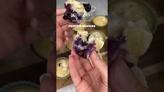 Low Calorie Blueberry Cream Cheese Protein Muffins | Cooking Katie Lady