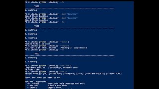 Todo list program made in python using command line utility