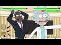 Rick Sanchez vs. President Curtis with healthbars