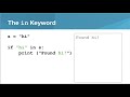 Python- The in Keyword
