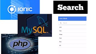 How simple to implement search functionality in ionic 6 using PHPand Mysql