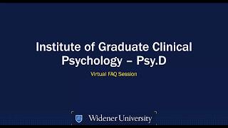 Psy.D in Clinical Psychology- Virtual FAQ Session