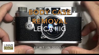 LINNS CAMERA, Part 1 for LEICA IIIG body case removal,錸卡3G相機的機殼拆除