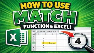How to use the MATCH function in Excel