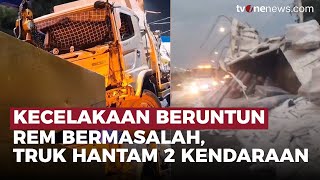 Kecelakaan Beruntun di Tol Cipularang, Muatan Truk Berserakan Tutup Jalan | OneNews Update