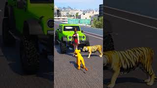 GTA V : MOM HELP'S BABY LIONESS RIGHT TIME 😮| #shorts