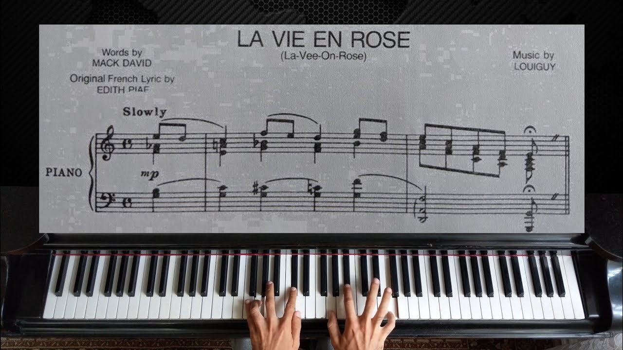 La Vie En Rose édith Piaf Piano Tutorial Youtube