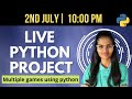 Live Python coding project  | Python live project for practice | Live coding data science | python