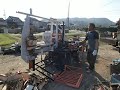 自作薪割り機試運転　やべや　 homemade log splitter　japan