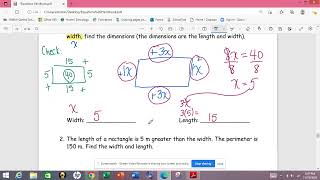 Using Equations to Solve Perimeter Problems