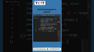 Factorial in Python #tcit
