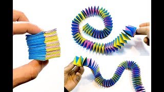 How to make a PAPER ANTISTRESS SLINKY TOY (Easy Origami)