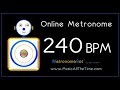 online metronome at 240 bpm metronomebot