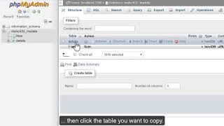 Copying database table with phpMyAdmin - HOSTIMUL