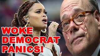 WOKE Democrat PANICS after everyone REFUSED to stand for the Black National Anthem at Super Bowl!