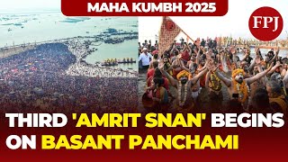 Maha Kumbh 2025 3rd Amrit Snan: Thousands Take Holy Dip at Triveni Sangam on Basant Panchami!