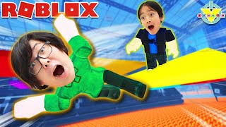 DON'T FALL OFF YELLOW!! Let's play Roblox Color Experiment with Ryan's Daddy