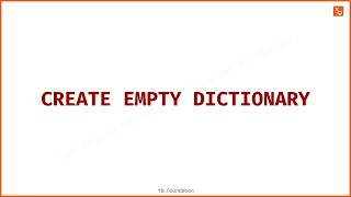 Creating Empty Python Dictionary | Python Programming | English
