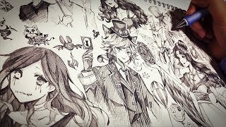 【人外】アナログで1ページ描いてみた🎪【IdentityV・第五人格】