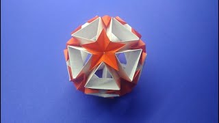 Origami star kusudama. How to make origami star kusudama with paper. Kusudama Flower Starsea.
