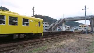 2020 01 13 厳木駅同時出発シーン